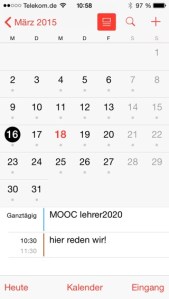 iPhone: Kalender vertikal
