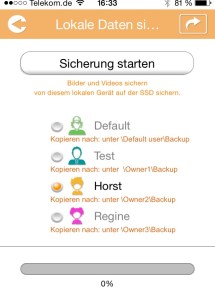 Datensicherung Wireless SSD