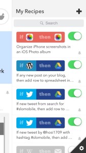 Screenshot iOS-App IF by IFTTT