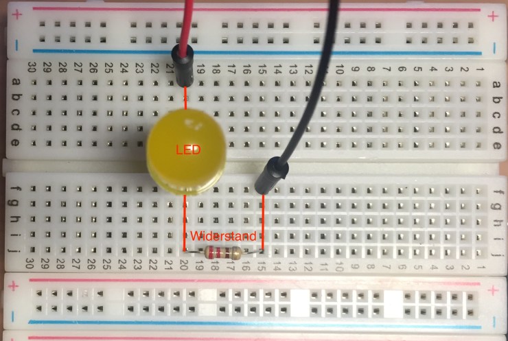 Stromkreis mit einer LED Foto Horst Sievert