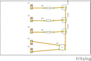 Schaltplatine, Screenshot Horst Sievert