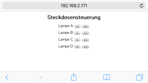 Funksteckdosen Browseransicht, Foto HoSi