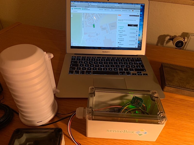senseBox – Wetterstation über WiFi – tests