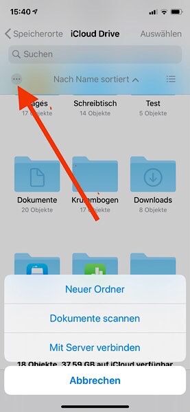 Scannen mit dem iPhone